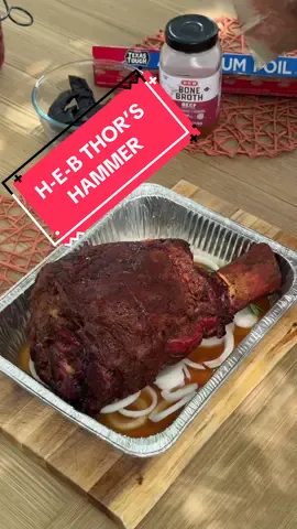 ad Texas-style Smoked Thor’s Hammer 🍖 I’ve partnered with @H-E-B to show you how we smoke ‘em Texas-style! #heb #bbqtiktok #thorshammer