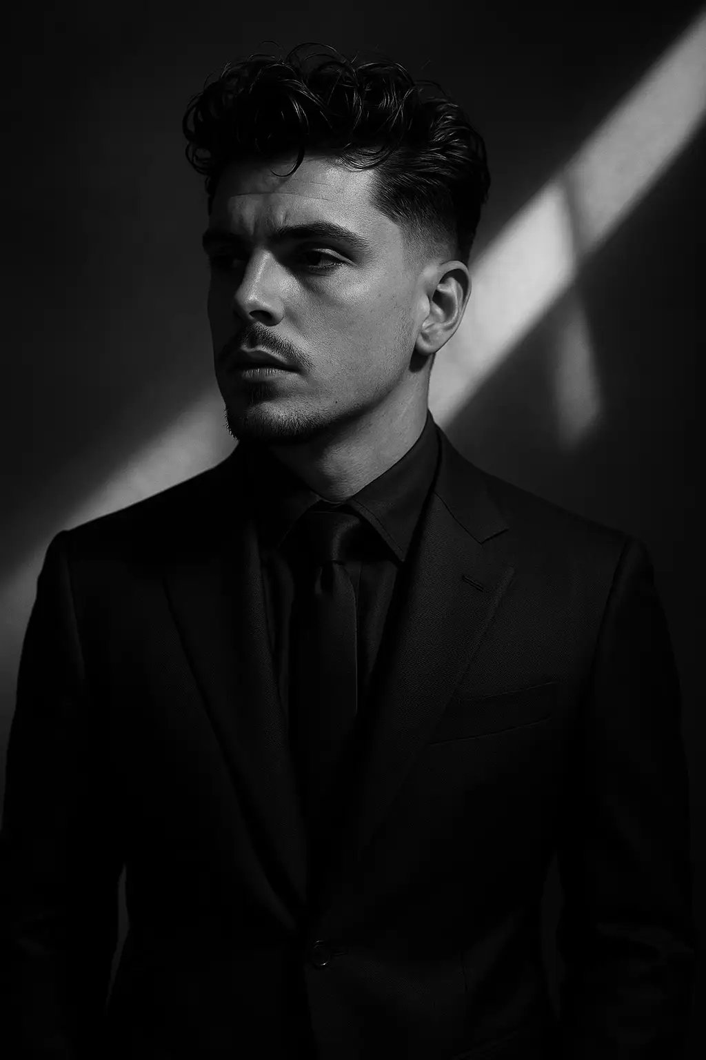 1. Ouvrez ChatGPT 📲 2. Téléverser votre photo 📸 3. Voici les prompts👇 (N'oublie pas d'enregistrer pour venir voir plus tard) Prompt 1 : A high-resolution, black-and-white portrait of a young man identical to the provided image, dressed in a sharp black suit, black shirt, and tie. He stands confidently in a minimal studio setting, slightly turned to the side. Dramatic studio lighting creates bold geometric shadows on his face and background, including a powerful diagonal beam of light piercing through darkness. His expression is calm, introspective, and slightly distant. The overall mood evokes a cinematic noir, high-fashion aesthetic with high contrast, fine facial details, and suit textures. Soft bokeh in the background, vertical orientation (9:16), ultra-detailed, 8K resolution Prompt 2 : A high-contrast, black-and-white portrait of a man standing in a dark, minimal studio, wearing a perfectly tailored velvet black tuxedo with a silk bowtie. He adjusts his cufflinks as a single spotlight from above carves angular shadows across his jawline. His eyes are barely visible, hidden beneath the brim of a classic wide-brim hat. The scene evokes the mystery of a 1940s noir film. High-fashion aesthetic, cinematic lighting, ultra-detailed textures, vertical 9:16, 8K resolution. Prompt 3 : A faceless cinematic portrait of Paulo standing in a luxury high-rise at night, looking out over the city. He wears a charcoal grey suit, black gloves, and tinted sunglasses. His face is partially in silhouette, visible only through reflections on the glass. Behind him: private jet lights blinking in the sky. Noir elegance, mystery, 8K, 9:16 ratio. #prompt #aiphoto #pourtoii #portraitai #chatgpt 
