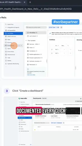 Paid partnership with @scribehow #ad I recorded my flow for building an API Health dashboard in New Relic. Scribe captured every click and auto-built the step-by-step with screenshots. Tap Share, send the guide, done. Download at scribehow.com. #ShareScribe #ScribeHow #NewRelic #APM #documentation #productivity