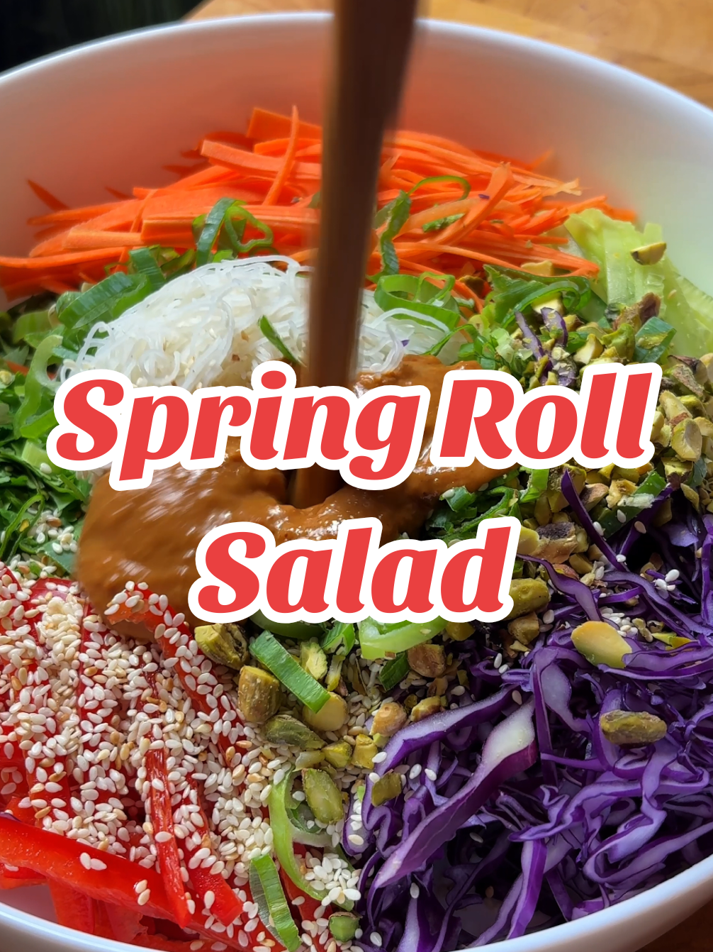 Spring Roll Salad😍 Summer is still there and here's a new salad recipe, for those who likes Asian flavours!✨ This spring roll salad is absolutely delicious, it's fresh and so yummy, we can't get enough of it! The dressing is everything, gingery and a bit spicy, it's just perfect!🤤 And, it'll be ready in less than 15 minutes ! So if you're looking for your next easy, refreshing and tasty recipe, THIS IS FOR YOU!🔥 The full recipe with all the ingredients is in our Ultimate One Pot Cookbook, link in our bio📝 We hope you enjoy, Jo and Bart❤️ #salad #Summer #spicy #tasty #delicious #FoodTok 