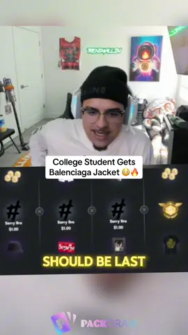 College Student Gets Balenciaga Jacket 😳🔥 #kickstreaming 