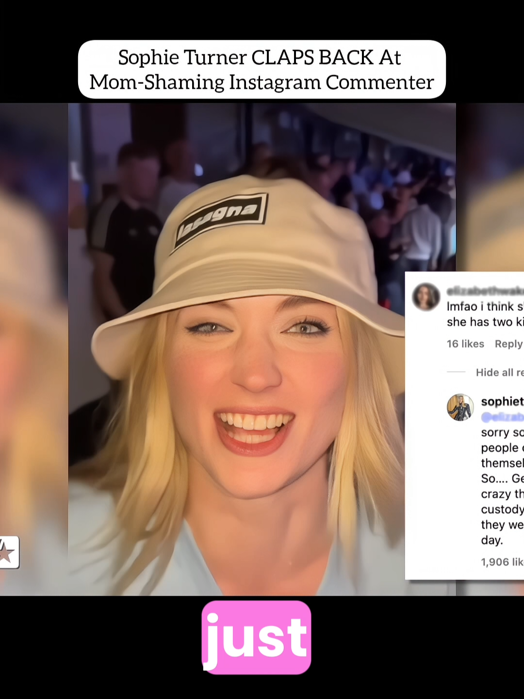 Sophie Turner CLAPS BACK At Mom-Shaming Instagram Commenter #sophieturner #hollywood #trending #viralvideo #foryou 
