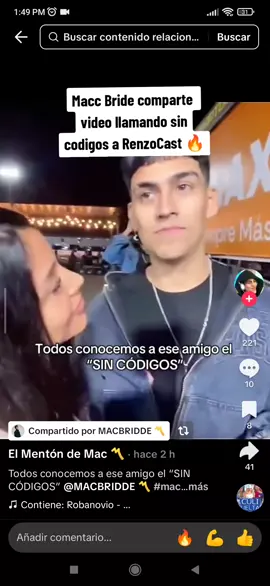 Macc Bride comparte vídeo donde llaman a RenzoCast el sin códigos y a Nicolle Gómez la RobaNovios!! 🔥💥 #Nicolle #Maccbride #Renzocast #Daniela #paratii 