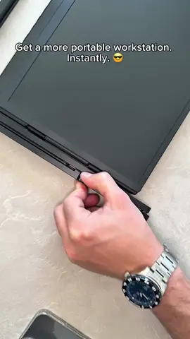 Best way to get a more portable workstation 💻 #tech #techgadgets #newtech #monitor #wfh #coolfinds #coolgadgets #tech #amazonfinds #unboxing #asmr