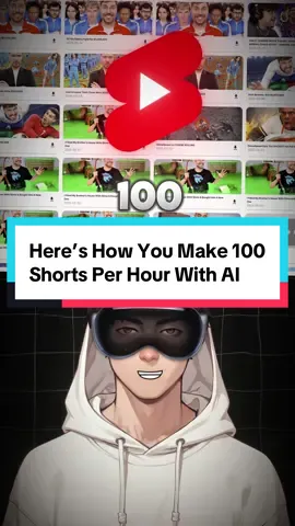 Here’s how you make 100 shorts per hour with AI 📈🤖 #tiktokautomation #ai #aitools #contentcreator #makemoneyontiktok #clipping 