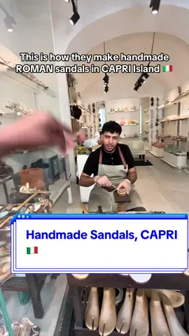 The tradition of the Capri Sandal is probably two millennia old. Since the Roman times, when Emperor Augustus lived on the island, in 29 b.c., women had a passion for leather footwear and they used to tie them with goatskin straps. Today they still use the very same material they did: the best hand-sewn Tuscan leather and little straps of goatskin. . . #capri #capriitaly #capriitaly #fyp #travel #traveltiktok #solo #caprisandals #holidays #handmadecraft #italy #italy🇮🇹 #italia #handmadegifts #luxurylife #luxuryholiday #blackgirltravel #mustvisit #mustvisitplaces #foryoupage❤️❤️ 