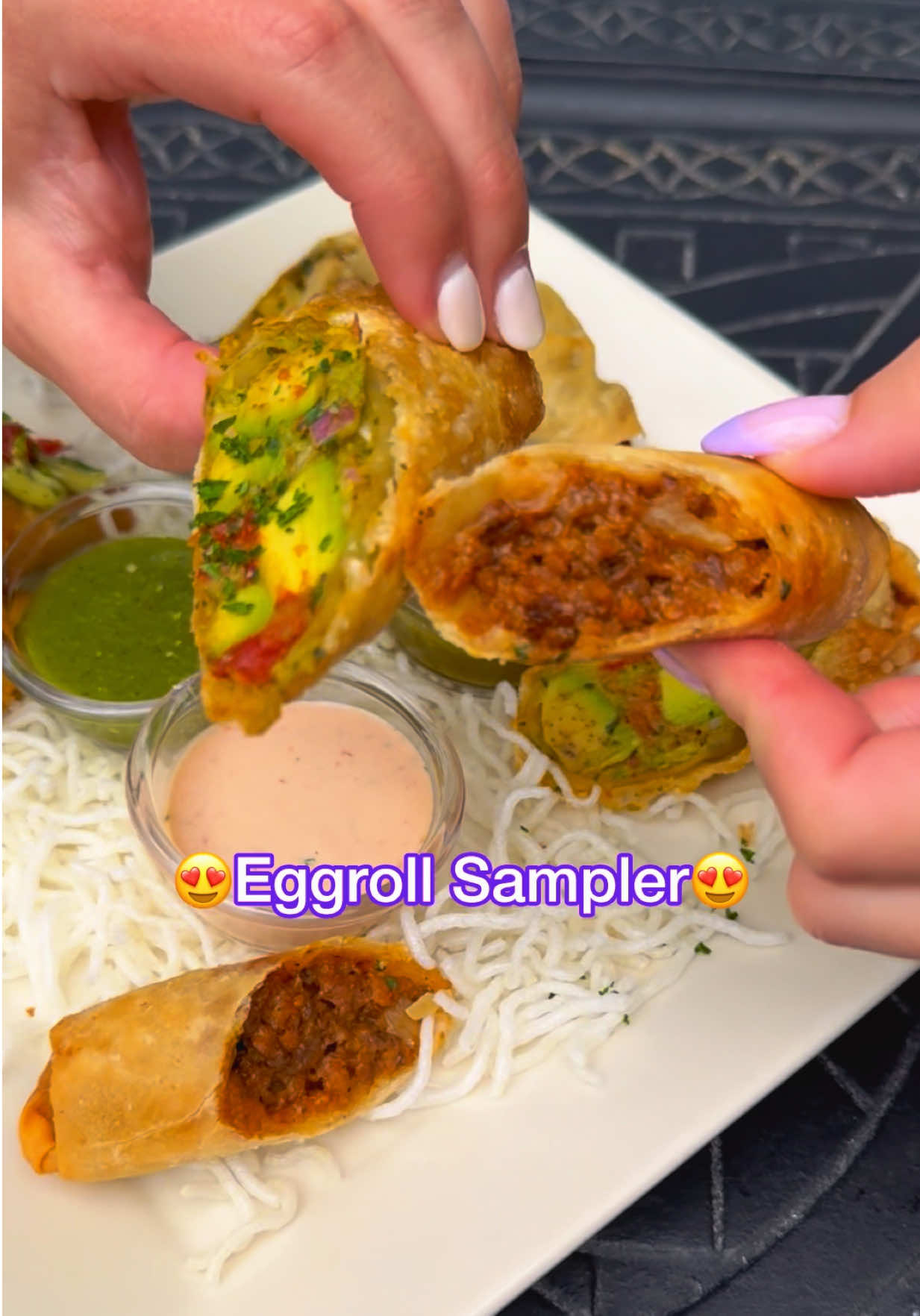 Why get one when you can get all four🤩 Eggroll Sampler will always be a star Sound cred: @Tag Williams 