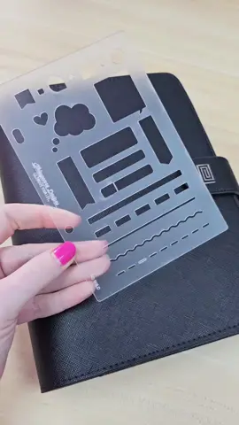 Simplify your planning with our KAD planner stencil lines. This one features decorative shapes and functional lines. #plannerstencil #stencil #planner 