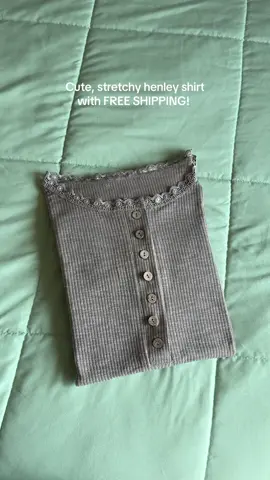 #henleyshirt #shirt #fallshirt #lacetrimtop 