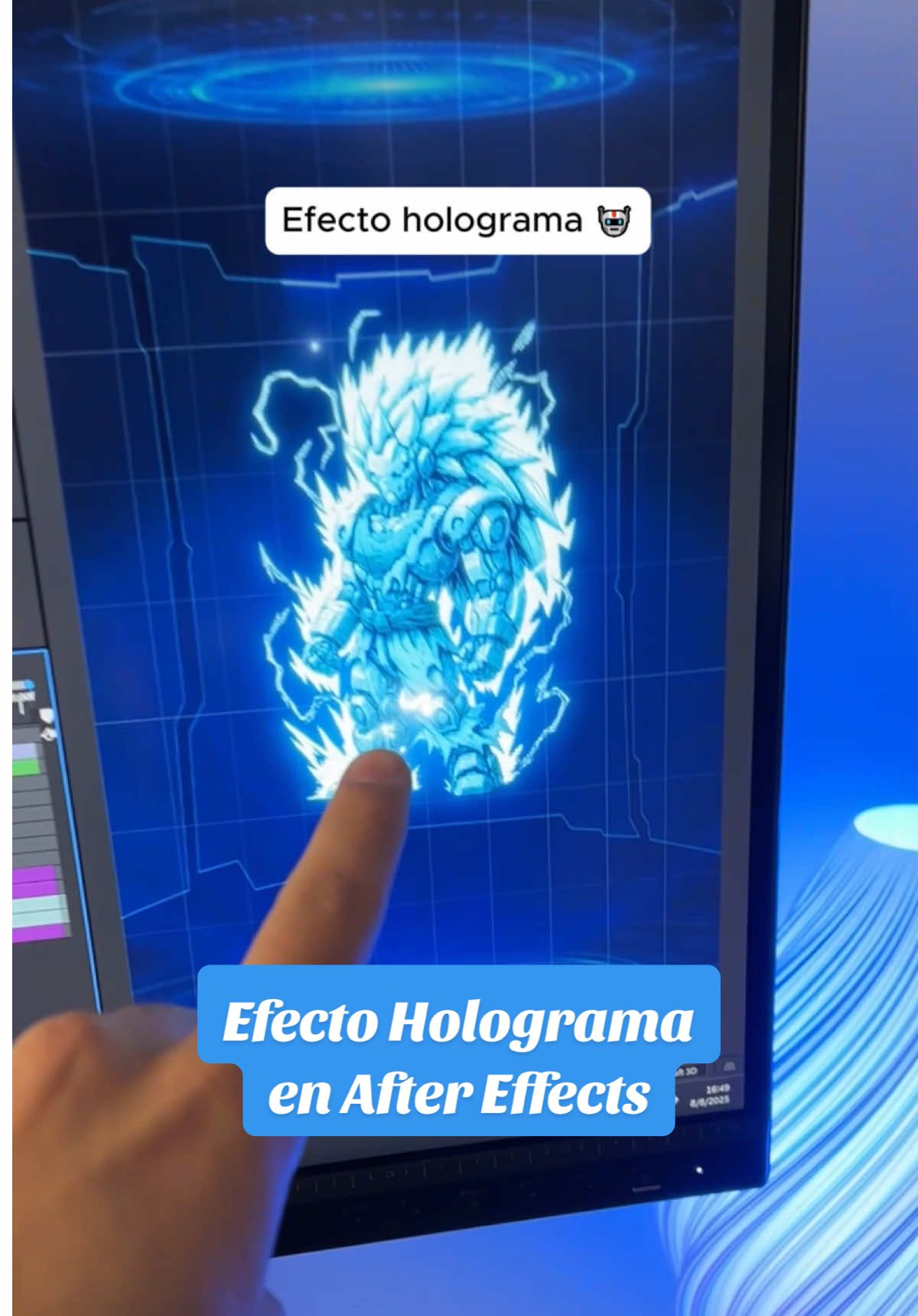 Efecto Holograma en After Effects, no sabias que lo necesitabas hasta ahora (nunca lo habia usado en mi vida pero les puede venir bien depende que esten haciendo jeje) #aftereffects #motiongraphics #videoeditor #tutorial 