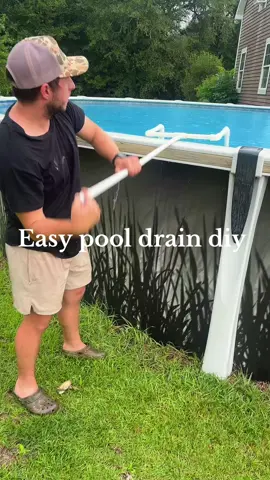 Hubs saw this on tik tok I don’t know the creator I’ll tag when I find the video! But he wanted to make one for our moms pools! It works so great! Especially with all this rain we’ve had recently! #pooldrain #poolhack #poolneeds #musthavepools 