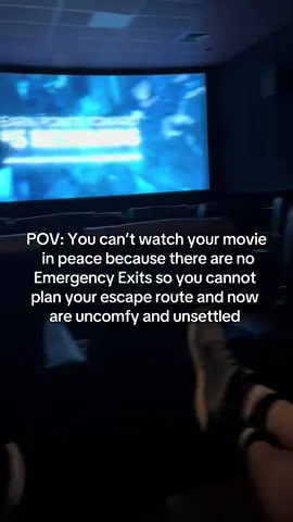 Always plan escape routes in every building you’re in. Ever since the Aurora Batman incident it’s engraved in my brain. Movie theaters carry a heaviness. #freakierfriday #movie  #movietheater #fypシ 