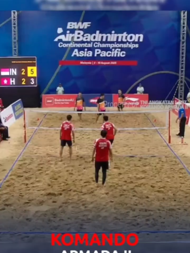 Bangga, Serda Emanuel Randhy  Harumkan Nama Koarmada II di Tournament Air Badminton Continental Championships Asia Pacific 2025 TNI AL. Koarmada II. 11 Agustus 2025