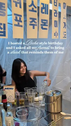 I’m definitely known for one drink 😅🍋 #birthday #pocha #dinnerparty #hostwithme #themeparty #korean #fyp 
