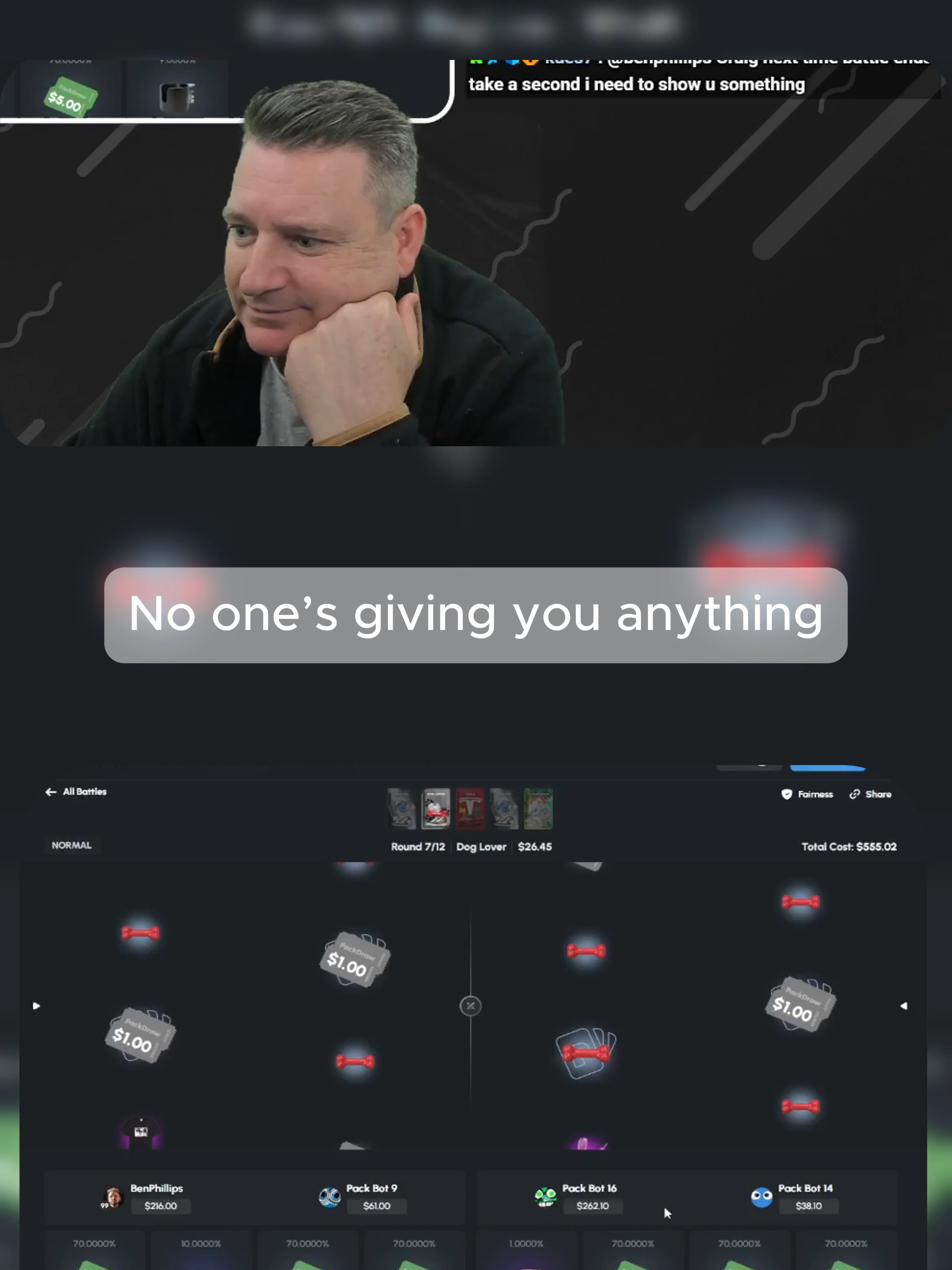 No one’s giving you anything