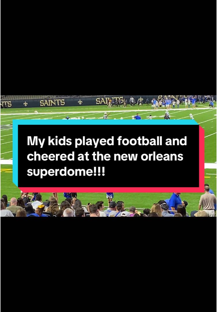 My babies were able to play on the field that the New Orleans saints play on!!!! Show them some love ❤️❤️❤️ #saints #football #neworleans 