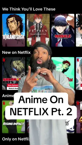 Replying to @Anime Jones ANIME ON NETFLIX YOU SHOULD WATCH PT. 2! These are all NETFLIX EXCLUSIVE Anime: 1. Sakamoto Days - 0:02 2. The Summer Hikaru Died - 0:31 3. Orb: On The Movements Of The Earth - 1:00 4. Rising Impact - 1:31 5. Fate Apocrypha - 2:10 6. Kotaro Lives Alone - 2:31 7. The Way Of The House Husband - 3:11 8. Blue Period - 3:35 9. Dorohedoro - 4:19 #fyp #anime #netflix #animerecommendations #netflixrecommendation #animetiktok 