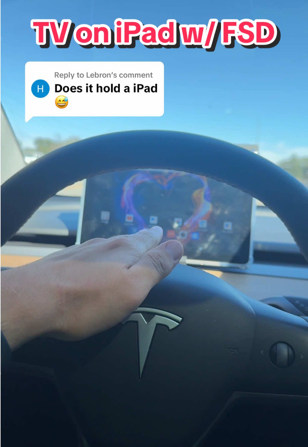 Replying to @Lebron The phone mount does hold an iPad, although I don’t recommend it tbh. I would stick with a phone #Tesla #FSD #Gadget #elonmusk #phonemount #iPad 