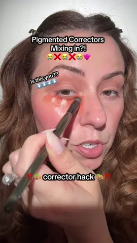 ‼️✅ SAVE THIS if you use a very pigmented corrector ‼️👏🏻🩷 #makeuphacks #makeuptips 