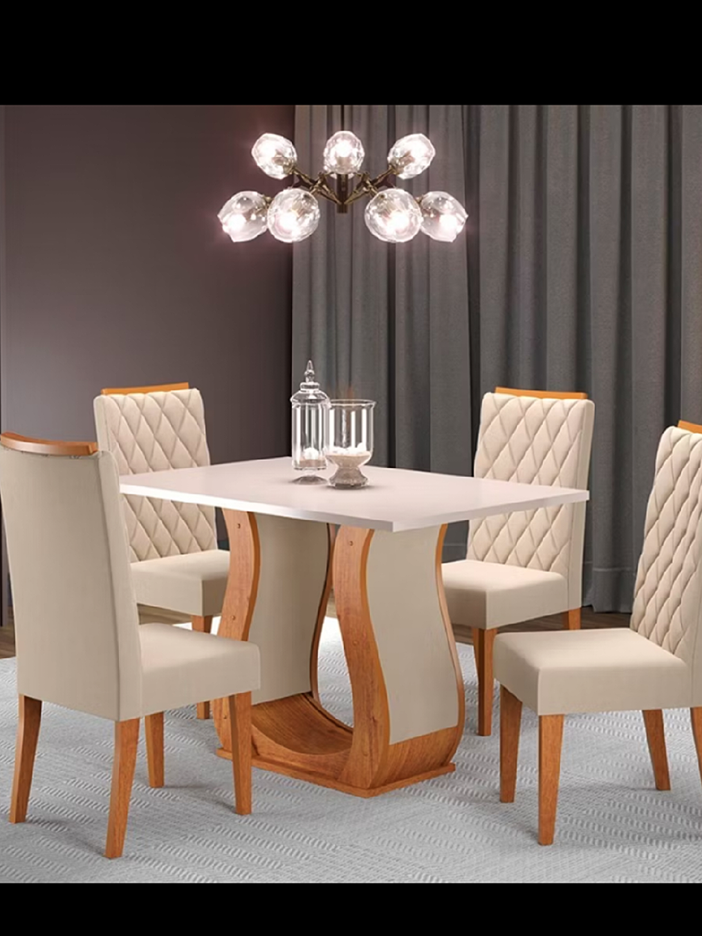 mando link nos comentários📎Mesa de Jantar 4 Lugares Los Angeles vc encontra com o melhor preço só na shopee 