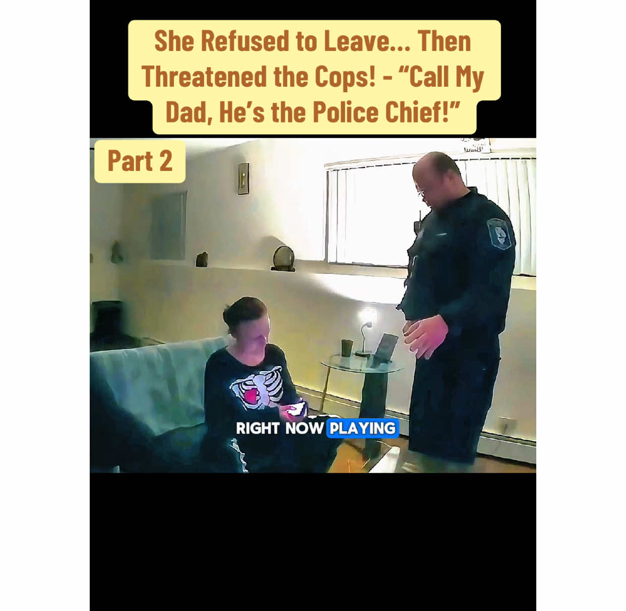 She Refused to Leave… Then Threatened the Cops! - “Call My Dad, He’s the Police Chief!” #cops #copsoftiktok #law #arrested #bodycam #viral #trending 