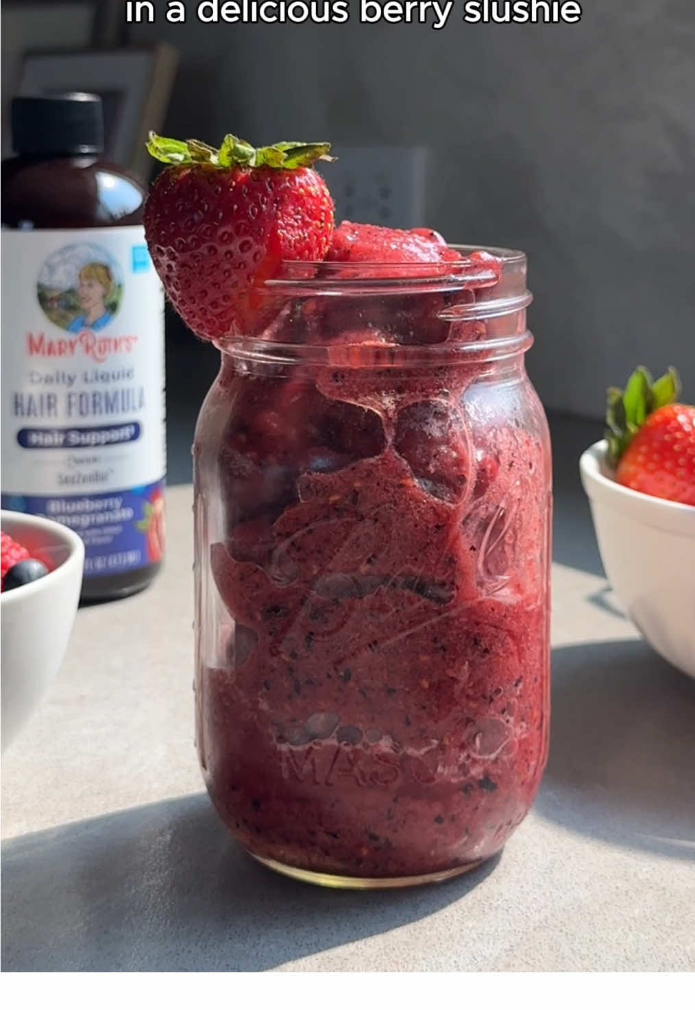 Check out this Berry Slushie featuring our delicious new Liquid Hair Formula!🫐✨ #maryruths #maryruthsnewarrivals #maryruthorganics #maryruthshairgrowth #berrysmoothie 