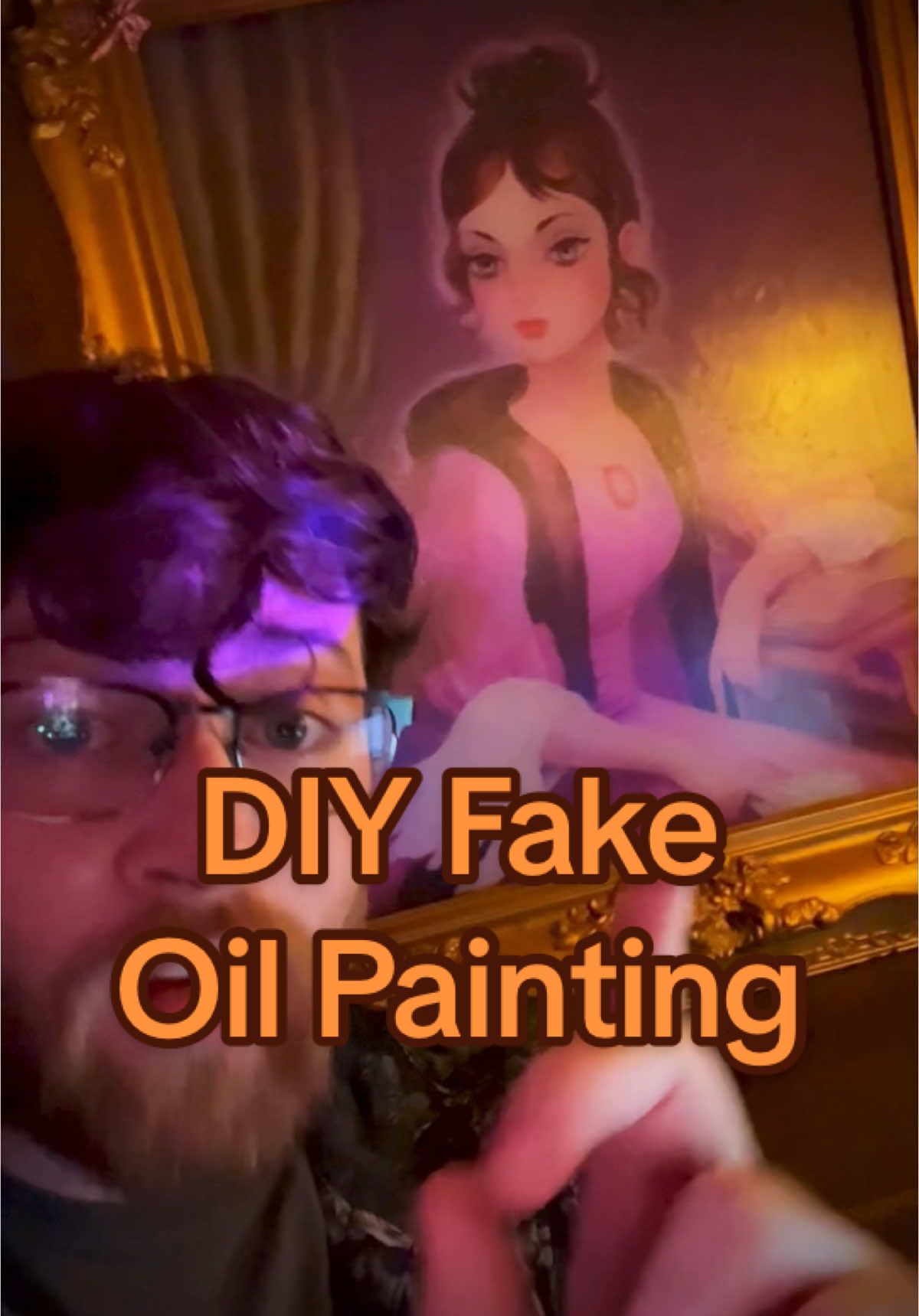 How I made a Faux Oil Painting out of a Haunted Mansion lenticular! This works for any kind of print or poster to make a Portrait or Landscape that looks like it’s been authentically painted a with Oils!  #Halloween #HalloweenHowTo #Halloween2025 #DIY #FauxPainting #Tutorial #HauntedMansion #AprilDecember #Spooky #Portrait #Painting #Art #Artist #ArtistsOnInstagram #Disney #TheHauntedMansion #HalloweenProject 