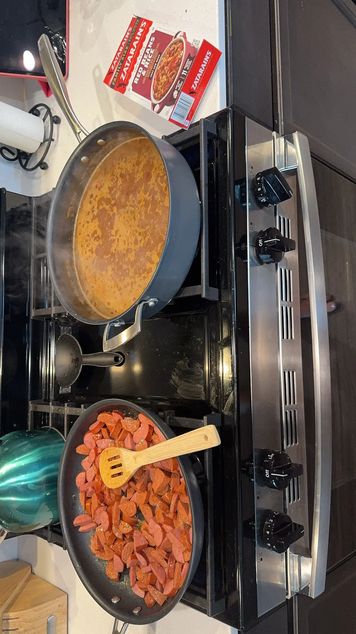 IYKYK.. love some sausage red beans and rice #zatarains 