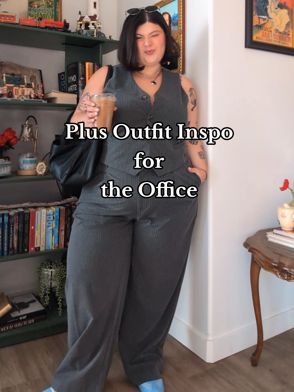 she's giving hot business woman 👠 #business #work #fashion #coffee #ootdinspo #fitcheck #plussize #OOTD #confidence #hot #creativedirector 