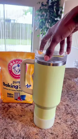 If it goes everywhere with you, it deserves a deep clean. ✨ Keep it fresh with Arm & Hammer™ Baking Soda. - #bakingsoda #bakingsodahacks #lifehacks #armandhammer #tumblercups #CleanTok #fyp #viral