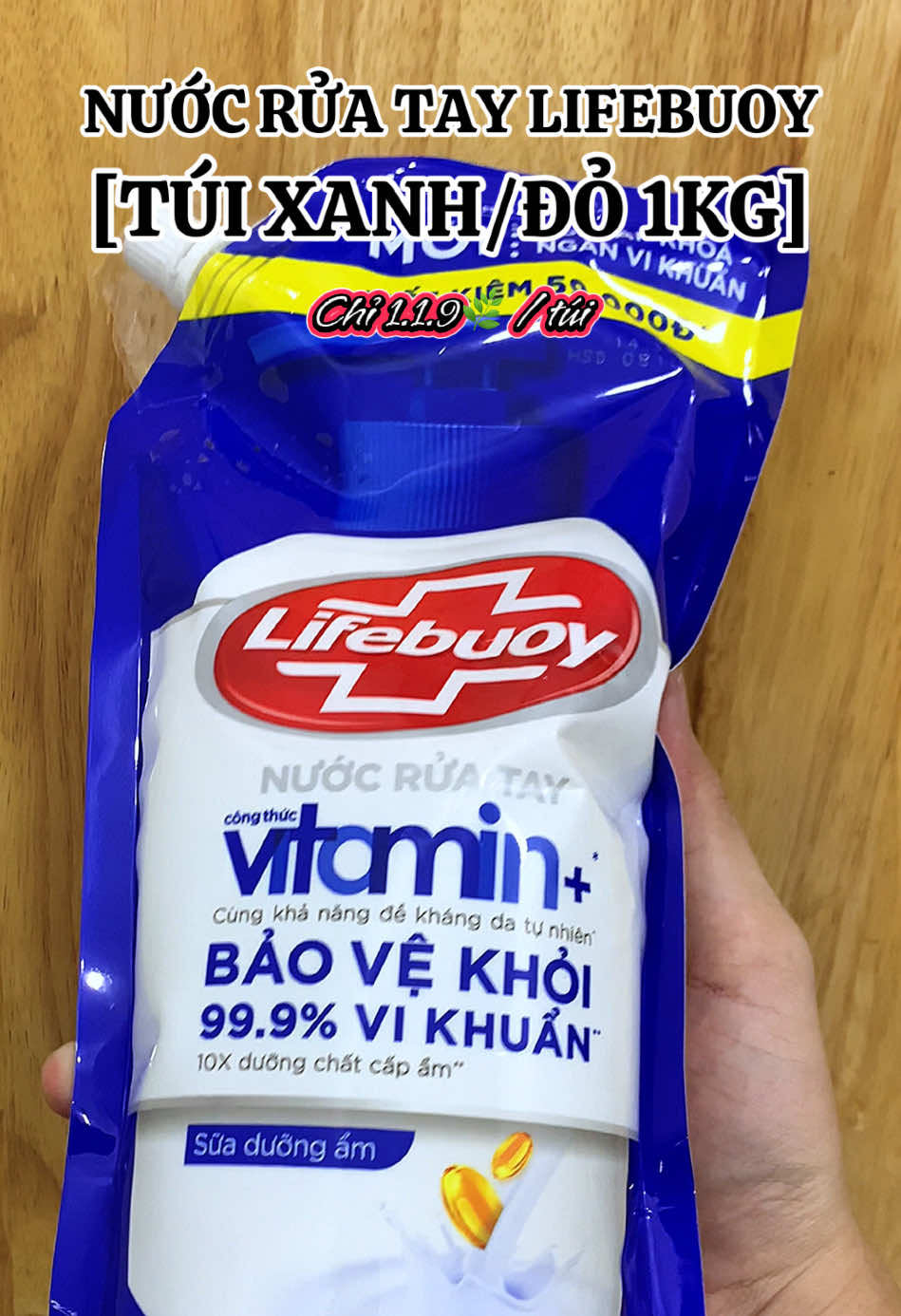 Nước rửa tay Lifebuoy diệt khuẩn xanh/đỏ túi 1kg chỉ 1.1.9 🌿 #taphoabibi #nuocruatay #nuocruataylifebuoy #lifebuoy #nuocruatay1kg 