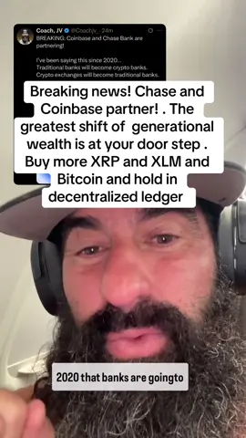 Breaking news! Chase and Coinbase partner! #Crypto  #creatorsearchinsights  #crypto #investing #marketing #leadership #success #digitalmarketing #businessgrowth #startup #startup #businessowner #SmallBusiness #entrepreneur #marketnews #investingtips #stocktrading #DayTrading #wallstreet #finance #stocktips #Stocks #Investing #investingforbeginners #stockmarket #Crypto #CryptoNews #Bitcoin #BTC #ethereum #eth #ripple #xrp #chainlink #quant #polygon #qnt #cardano #xlm #hbar #cspr #algo #algorand #cspr #Abs #JohnnyKrypto #GoodMorningCrypto #stellar #fednow #ada #digitalcurrency #digitalassets #tokenization #ada #hbar #hedera #usdc #usdt #jennax #ripplewin #xdc #xinfin #rippleceo #bradgarlinghouse #nft #nfts #xrppump #chainlinks #swift #tokenizedassets #xrpltokenization #uphold #coinbase #visa #fidelity #bitcoinetf 