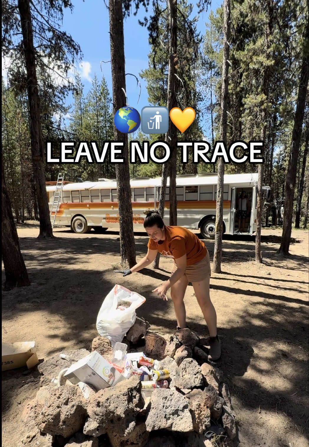 sorry not sorry for the sass 😂😅 because fire pits aren’t trash cans and public lands aren’t your dumpster!!! one of the most frustrating things we’ve encountered since living on the road is the trash everywhere we go 😩🫠😐 and as someone who was raised to leave places better than you found them, this has put me to work LOL + trash is so yucky to me 🥴🤪 #skoolie #busconversion #vanlife #rvlife #camperlife #campinglife #nomad #publicland #dispersedcamping #boondocking #offgrid #nomad #lifeontheroad #homeonwheels #travellife #leavenotrace #bethechange #foryou #fyp 