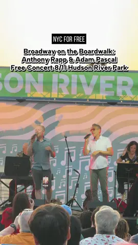 Broadway on the Boardwalk: Anthony Rapp & Adam Pascal Performed a Free Concert 8/11 at Hudson River Park, singing a mix of RENT & contemporary songs. Stay tuned for more free Broadway & outdoor concerts in NYC! #nycforfree #rent #adampascal #anthonyrapp #hudsonriverpark #nycsummer