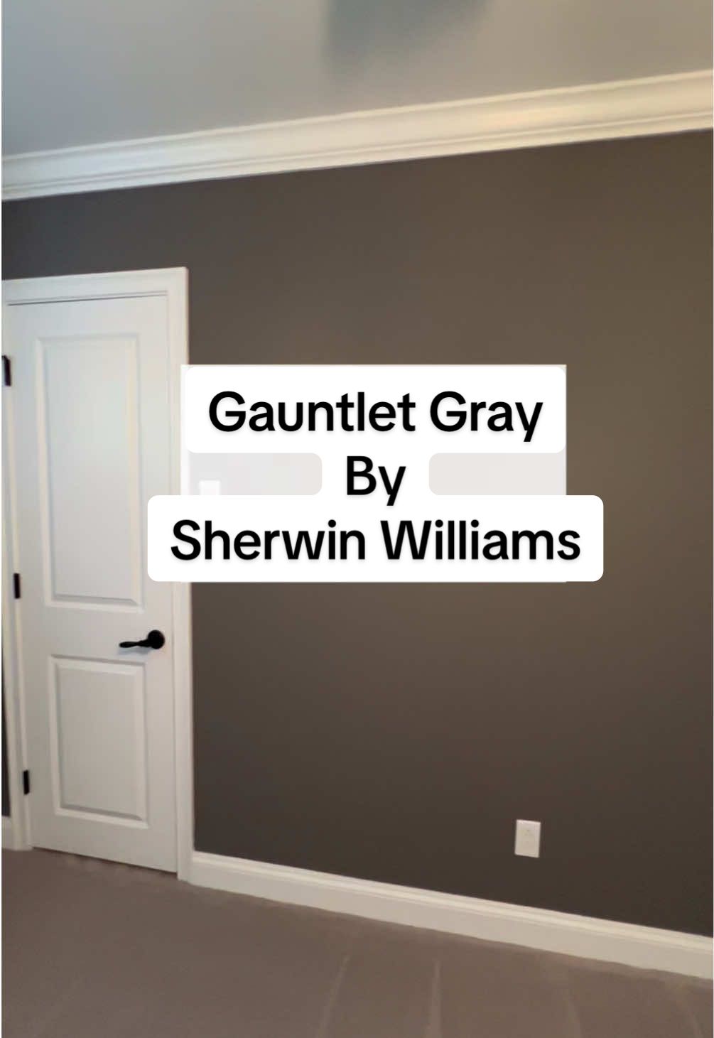 Let This Be A Sign To Use Gauntlet Gray 🏘️#wallpainting#sherwinwilliams#paintok#DIY#painting 