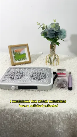 If your looking for a nail dust Collector this is the best ive found! It removes harmful nail dust and nuisance odors from the breathing zone of nail professionals, eyelash desk！#modofobeauty #naildustcollector #nailtech #nailsalon 