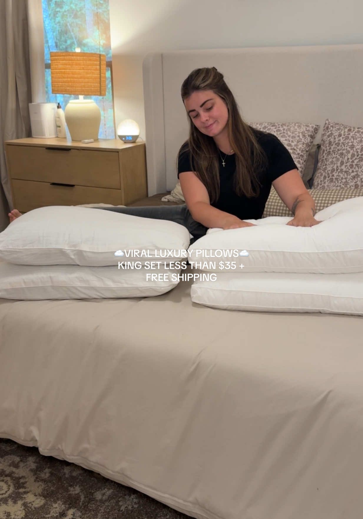 These luxury pillows from @Utopia Deals go viral for a reason!!! So comfy, thick, and have the best neck support!! And that price tag tho!! #utopiabedding #utopiapillows #luxurypillows #bedpillows #viralpillows #goodnightsleep #bettersleep #sleepgood #tiktokshopmademebuyit #tiktokshopbestseller #tired