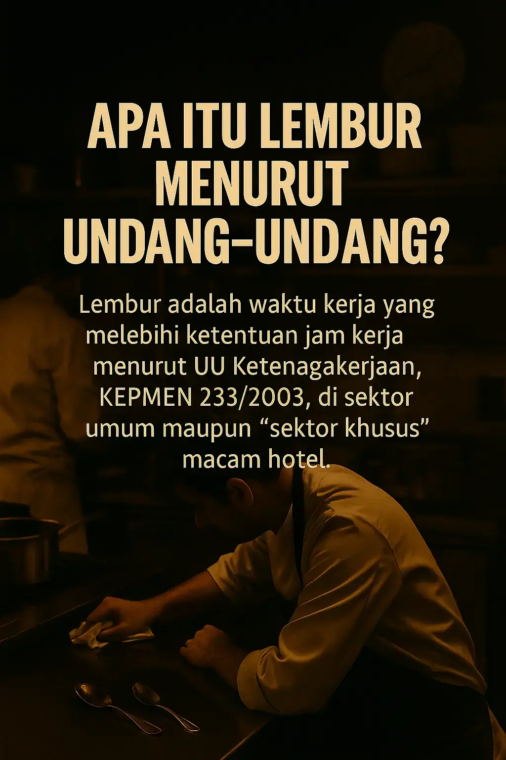 Budaya lembur tanpa dibayar sudah jadi hal lumrah di dunia hospitality. Kadang disebut “loyalitas”, kadang “tanggung jawab”. Kita paham soal loyalitas, tapi kalau loyalitas hanya datang dari satu arah, itu lebih mirip eksploitasi — karena mau tidak mau pekerja harus mengikuti budaya ini kalau masih mau bertahan bekerja. Kalau bicara tanggung jawab, benar, pekerja wajib menyelesaikan pekerjaannya. Tapi bukankah membayar uang lembur juga bagian dari tanggung jawab perusahaan? Sekali lagi, ini bukan provokasi. Ini edukasi. Semua ini dasar hukumnya jelas dan mudah ditemukan, bahkan di Google sekalipun. Pengetahuan sederhana seperti ini bisa jadi langkah awal menuju lingkungan kerja yang lebih adil. #kitchendrama #DapurProfesional #ChefRealTalk #kichenrealnes #ChefLife #kitchenknowledge #kompaskitchen 