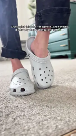 Serving overcast with a chance of iconic — Crocs Classic Clogs in Atmosphere are here 🐊☁️ #crocs #crocsgang #crocs4life #newcrocs #comfyshoes #clogs 