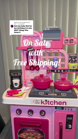 Replying to @The Original Aunt Viv✨ any little kid is going to love this kitchen! #kidkitchenset #toykitchen #toykitchenforkids #toykitchenset 