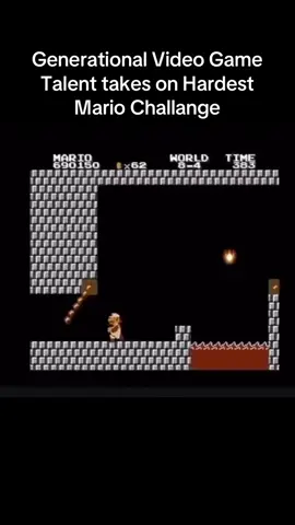 Generational Video Game Talent takes on Hardest Mario level#mario #retro #fyp #cool #awesome 