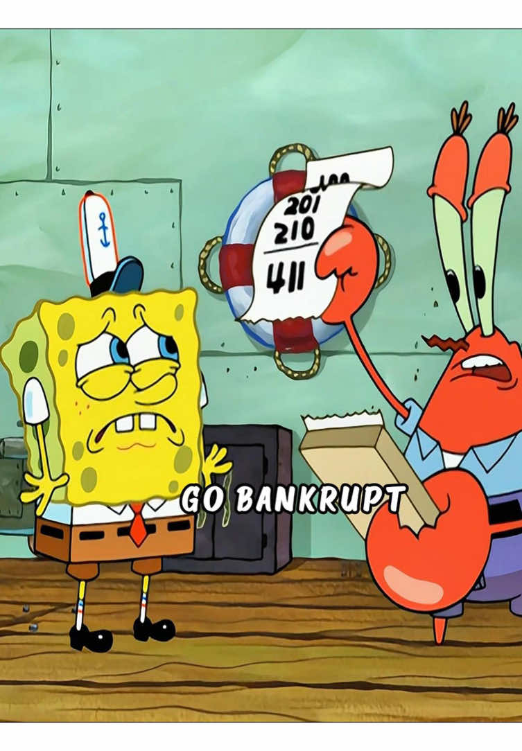 Mr.Krabs calculated that he would go bankrupt in 411 years #fyp #spongebob #spongebobsquarepants 