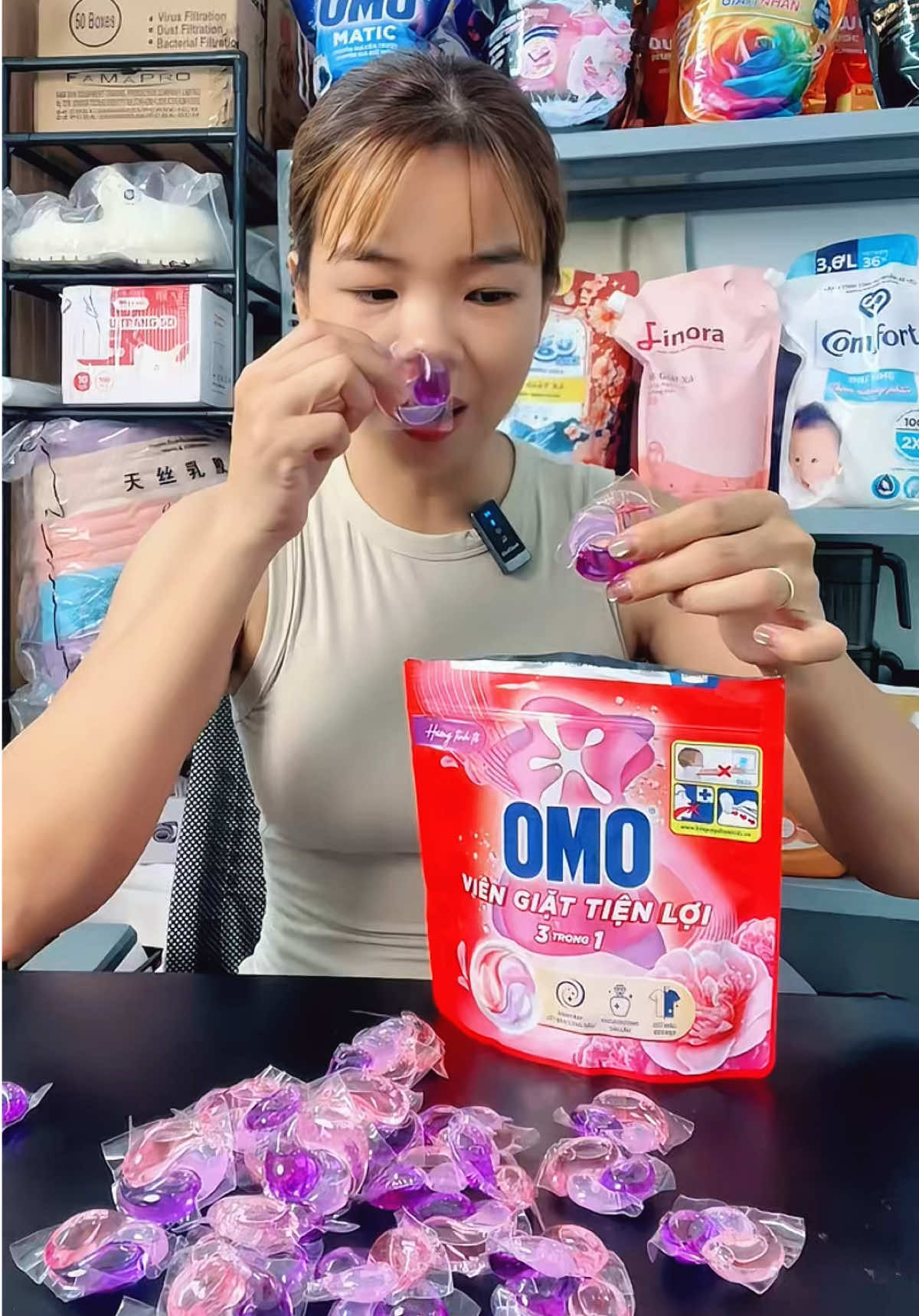 Viên giặt Omo thơm lắm á. Mà tiện lợi vô cùng#thynhacua #omo #viengiat #viengiatomomatic3trong1tienloi #viengiatomochinhhang #thynhacua #muacungtiktok 
