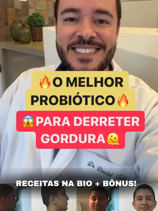 🚀💥 Descubra os 3 Melhores Probióticos para Perder Gordura Rápido com o @drdanieltales! 🌿✨ Quer potencializar sua perda de gordura de forma saudável? Descubra os top 3 probióticos que vão transformar seu corpo e saúde! 🎥 1️⃣ Lactobacillus Gasseri: Este probiótico é um campeão em reduzir gordura abdominal e melhorar a saúde metabólica. A chave para um emagrecimento eficaz! 🥇 2️⃣ Lactobacillus Rhamnosus: Incrível para saúde intestinal e super eficaz para mulheres em dietas de baixa caloria, ajudando a perder mais peso e gordura corporal. 🌟 3️⃣ Bifidobacterium Lactis: Fortalece o sistema imunológico e promove um ambiente intestinal saudável, facilitando a perda de gordura e melhorando a composição corporal. 🔥 📲 Clique em seguir @drdanieltales para não perder conteúdos diários que vão elevar sua qualidade de vida! 👍 Gostou? Curta | 💬 Comente sua dúvida | 🔗 Compartilhe para ajudar mais pessoas! #Probióticos #PerdaDeGordura #SaúdeIntestinal #LactobacillusGasseri #LactobacillusRhamnosus #BifidobacteriumLactis #SaúdeMetabólica #DrDanielTales #DicasDeSaúde #Emagrecimento #WellnessJourney #Follow 🔄 Salve este post e compartilhe com quem precisa dessas informações valiosas! E não esqueça de seguir @drdanieltales para mais dicas exclusivas e eficazes! 🌟 AVISO LEGAL: Este conteúdo é apenas informativo e não substitui a consulta a um médico, não estabelece relação médico-paciente via redes sociais e não indica tratamento. Consultas individuais são essenciais para uma avaliação completa e tratamento adequado