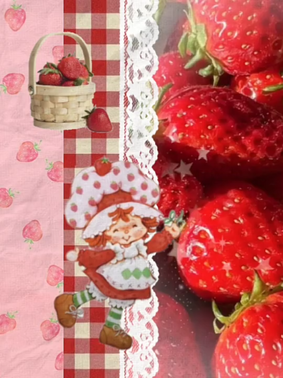STRAWBERRY!! || Requested by @chiwlwuq and probably others || #moodboard #edit #moodboardedit #aesthetic #food #foodtiktok #fruit #fruits #strawberry #strawberries #strawberryshortcake #delicious #trending #foryouu 