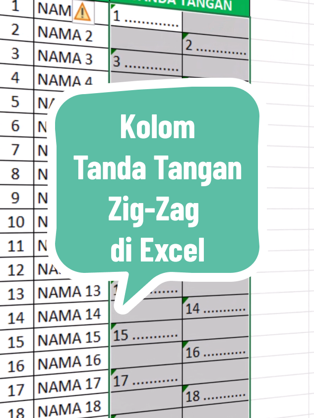 Trik Membuat Kolom Tanda Tangan Zig Zag di Excel Rapi dan Cepat #kampusoffice #belajarexcelmudah #belajarexcelindonesia #belajarexceldarinol #belajarexcelpemula #belajarexcel #tutorialexcellengkap #tutorialexcelindonesia #tutorialexcelpemula #tutorialexcel #exceltutorial #exceltips #excel #excelindonesia #excelpemula #tipsexcel #excelshortcuts 