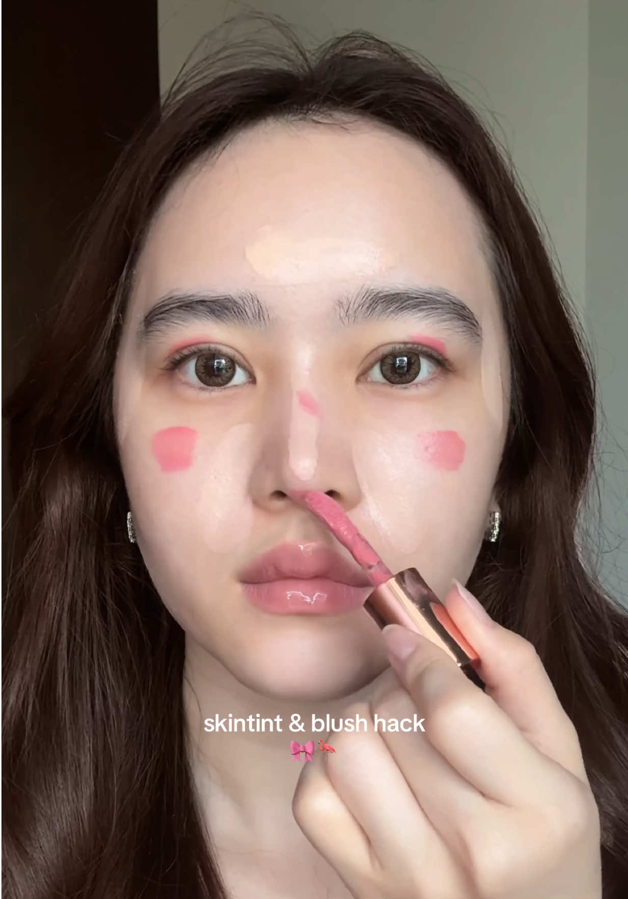 Natural pinky makeup tutorial 🍓 gampang bangettt