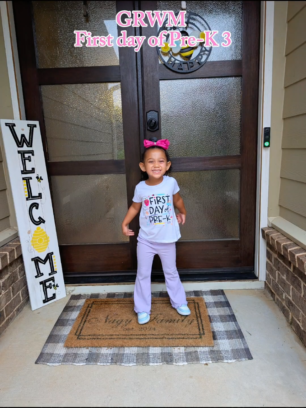 I can't believe my baby is in school🥹 #fyp #explore #firstdayofschool #grwm #morningroutine #toddlersoftiktok #specialneedssibling  #threenagerlife #babygirl #christianschool #jesus 