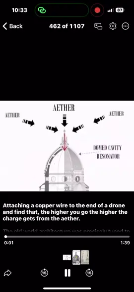 Attaching a copper wire to the end of a drone and find that, the higher you go the higher the charge gets from the aether.  The old world architecture was precisely tuned to harness this.