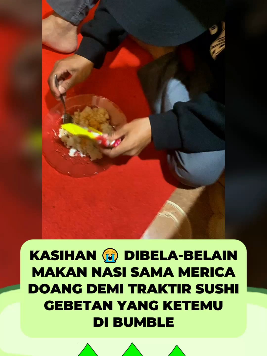 Kasihan 😭 menurut kalian perlu ga sih berkorban sampe sekasihan ini? sc:  #kasihan #cowok #gebetan #sushi #susah #bumble #berita #info #fyp #ForYou #viral #trending #videolucu #videoviral #gosip #gossip